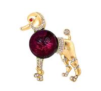 Broche élégante pour chien, en alliage robuste, portable, pour costumes, écharpes, tenues, caniche en alliage
