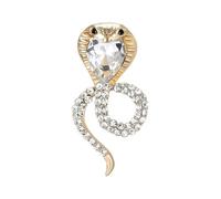 Broche élégante pour femme avec strass - Accessoire de mode unisexe - Broche serpent - Convient pour embellir les robes de fête et les costumes, Acier inoxydable