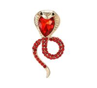 Broche élégante pour femme avec strass - Accessoire de mode unisexe - Broche serpent - Convient pour embellir les robes de fête et les costumes, Acier inoxydable