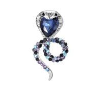 Broche élégante pour femme avec strass - Accessoire de mode unisexe - Broche serpent - Convient pour embellir les robes de fête et les costumes, Acier inoxydable