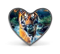 Broche élégante pour homme, drapeau du Brésil et des États-Unis, avec boutons en forme de cœur, badge, bijoux pour vêtements et chapeaux