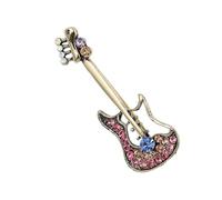 Broche élégante pour instrument de musique vintage - Bijoux pour femmes et hommes - Matériaux en alliage robuste - Fournitures d'artisanat, taille unique, Comme décrit