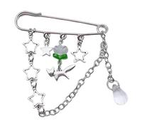Broche élégante pour pull, châle, fermoir à clip, broche à pendentif tendance, accessoire élégant pour les personnes à la pointe de la mode, jolie broche en forme d'étoile en forme de fleur, taille