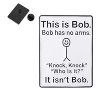 Broche Émail Drôle "This is Bob" - Épinglettes Métal Émaillé Sac à Dos, Veste, Chapeau - Insigne Revers Alliage