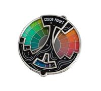 Broche émaillée de Couleur Fidget, épingles d'émail de la Roue chromatique - épingles de Revers à Roues Couleurs de Rotation créatives, identifiez Rapidement Les Relations tonales