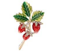 Broche Émaillée Élégante Base En Alliage Avec Cristaux Accessoire De Mode Polyvalent Broche Feuille Vintage Pour Femmes