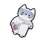 Broche émaillée en forme de chaton en dessin animé pour cadeau de laboratoire, accessoires de mode, bijoux à breloques, broche de laboratoire, One Size, Comme décrit
