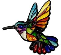 Broche émaillée « Faune vitrail », série Animaux : colibri, renard, loup, cardinal. Broches nature mignonnes pour sacs à dos, vestes et sacs. (C)