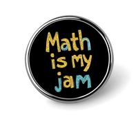 Broche émaillée « Les maths, c'est ma passion » à porter à la boutonnière ou à la ceinture, idéale pour sacs à dos et chapeaux. Mignonne et amusante, 2,5 cm.