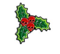 Broche émaillée squelette de noël et d ' halloween, bijoux Punk, accessoire de poitrine, pour tenue de fête, décoration de poitrine