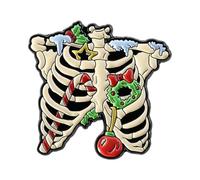 Broche émaillée squelette de noël et d ' halloween, bijoux Punk, accessoire de poitrine, pour tenue de fête, décoration de poitrine