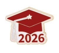Broche émaillée sur le thème de l'année 2026 symbolisant les connaissances et le succès pour la cérémonie de remise des diplômes
