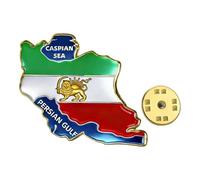 Broche emblème de pays - Broche drapeau de l'Iran pour célébration | 2,3 cm en acier avec revêtement en émail, broches patriotiques pour gilet, écharpe, bijoux de style, accessoires souvenirs