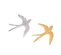 Broche en acier inoxydable de type hirondelle de chichengnian - Broches de qualité simples pour femmes - Épingle décorative pour revers - Bijou cadeau