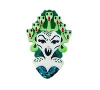 Broche en acrylique en forme de serpent Banshee - Broche en acrylique pour la mythologie grecque - Pour femme - Bijoux - Accessoires - Broche décorative - Pour col de vêtements