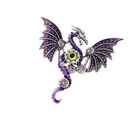 Broche en alliage avec motif de dragon complexe, longue durée d'utilisation pour les anniversaires et événements spéciaux, taille unique, Comme décrit
