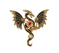 Broche en alliage avec motif de dragon complexe - Longue durée - Personnalisable pour les anniversaires et événements spéciaux, taille unique, Comme décrit