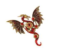 Broche en alliage avec motif de dragon complexe, utilisation longue durée, bijoux personnalisables pour anniversaires et événements spéciaux, broche faite à la main, taille unique, Comme décrit