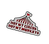 Broche en alliage avec motif de tente de cirque de dessin animé pour un usage quotidien comme accessoire de mode, cadeau significatif, simple