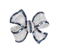 Broche en alliage avec nœud étincelant pour manteaux, robes, bureau et tenue décontractée, accessoire tendance, taille unique, Comme décrit