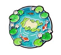 Broche en alliage avec paysage de bassin, déclaration élégante, fermeture sécurisée, nettoyage facile, épingle de sécurité pour la plupart des occasions, broche avec fermoir sécurisé, Einheitsgröße