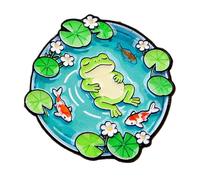 Broche en alliage avec paysage d'étang, déclaration élégante, fermeture sécurisée, nettoyage facile, épingle de sécurité pour la plupart des occasions, épingle en alliage, Einheitsgröße, comme décrit