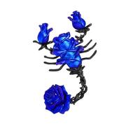 Broche en alliage avec scorpions mystérieux et roses fabriquée à la main - Techniques d'huile goutte à goutte - Bijoux gothiques - Cadeau - Rose mystique, taille unique, Comme décrit