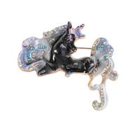 Broche en alliage avec signe du zodiaque chinois - Design culturel - Symbole des anniversaires - Nouvel An - Bijou traditionnel pour cheval chinois, taille unique, Comme décrit