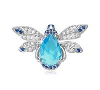 Broche en alliage avec strass scintillants en forme d'abeille pour femme Accessoire de mode Broche en strass brillants, One Size, Comme décrit