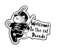 Broche en alliage de chat de défilé de dessin animé, badge élégant pour un usage quotidien comme accessoire, article de mode, significatif, broche de défilé de chat