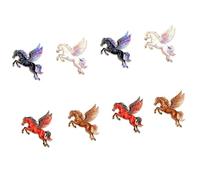 Broche en alliage de dessin animé en forme de cheval avec épingle sécurisée pour fêtes du Nouvel An chinois, accessoires de vêtements, broche pour l'année du cheval, taille unique, Comme décrit