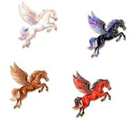 Broche en alliage de dessin animé en forme de cheval avec épingle sécurisée pour fêtes du Nouvel An chinois, accessoires de vêtements, broche pour l'année du cheval, taille unique, Comme décrit