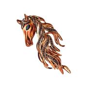 Broche en alliage de dessins de chevaux, matériaux pour le travail, événement, usage quotidien, trois couleurs choix, accessoire de broche élégant