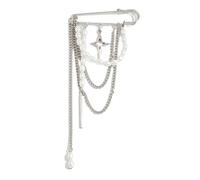 Broche en alliage de fer avec perles d'imitation pour un usage quotidien sur les vêtements, chapeaux, écharpes, taille unique, Comme décrit