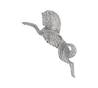 Broche en alliage de style rétro pour femme et homme - Accessoire de mode pour usage quotidien - Élégante broche en forme de cheval, taille unique, Comme décrit