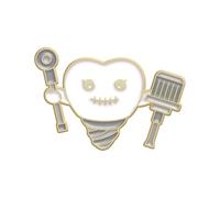 Broche en alliage de zinc avec symbole dentaire - Protection des dents pour usage médical, taille unique