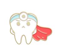 Broche en alliage de zinc avec symbole dentaire - Protection des dents pour usage médical, taille unique