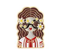 Broche en alliage de zinc de dessin animé - Accessoire de collection historique pour événement décontracté et cadeau, taille unique, Comme décrit