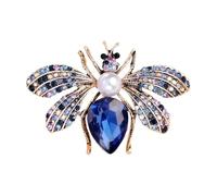 Broche en alliage de zinc, légère, confortable, en forme d'abeille, avec diamants complets, bijoux pour tous les jours, accessoire de mode