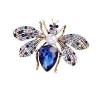 Broche en alliage de zinc légère et confortable en forme d'abeilles avec diamants pour un usage quotidien