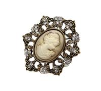 Broche en alliage doré pour femme sans date - Style vintage - Pour décoration de robe - Accessoire de vêtements pour femme, taille unique, Comme décrit