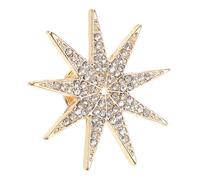 Broche en Alliage Doré Style Vintage Étoile à Six Branches