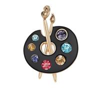 Broche en alliage émaillé avec strass - Accessoire de bijoux pour une tenue élégante, TAILLE UNIQUE, Comme décrit