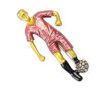 Broche en alliage émaillé fabriquée à la main pour écharpe ou chapeau, accessoire de décoration pour athlète de football, One Size, Comme décrit