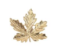 Broche en alliage en forme de feuille avec détails usés et accents de cristal antique pour une tenue décontractée ou formelle, broche rétro polyvalente en forme de feuille, taille unique, Comme décrit