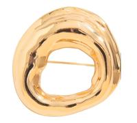 Broche en alliage K or ou blanc avec épingle à revers design creux, parfaite pour rehausser les looks de tous les jours et des soirées, broche en alliage élégante