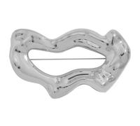 Broche en alliage K or ou blanc avec épingle à revers design creux, parfaite pour rehausser les looks de tous les jours et des soirées, broche en alliage élégante