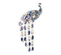 Broche en alliage pour le jour de l'indépendance, drapeau rouge, blanc, bleu, emblème patriotique, métal résistant, emblème commémoratif de fête, accessoires pour enfants et épingle (Purple, 14cm)
