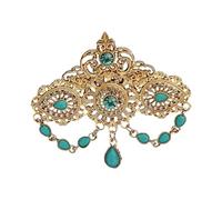 Broche en alliage robuste avec cristaux arabes creux pour accessoire de mariée, One Size, Comme décrit