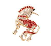 Broche en alliage robuste en forme de cheval du zodiaque chinois pour accessoires de mode et occasions spéciales Broche décorative polyvalente, One Size, Comme décrit